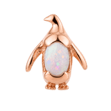 Penguin – 14K Gold Threadless/Threaded End - piercing-zone.com