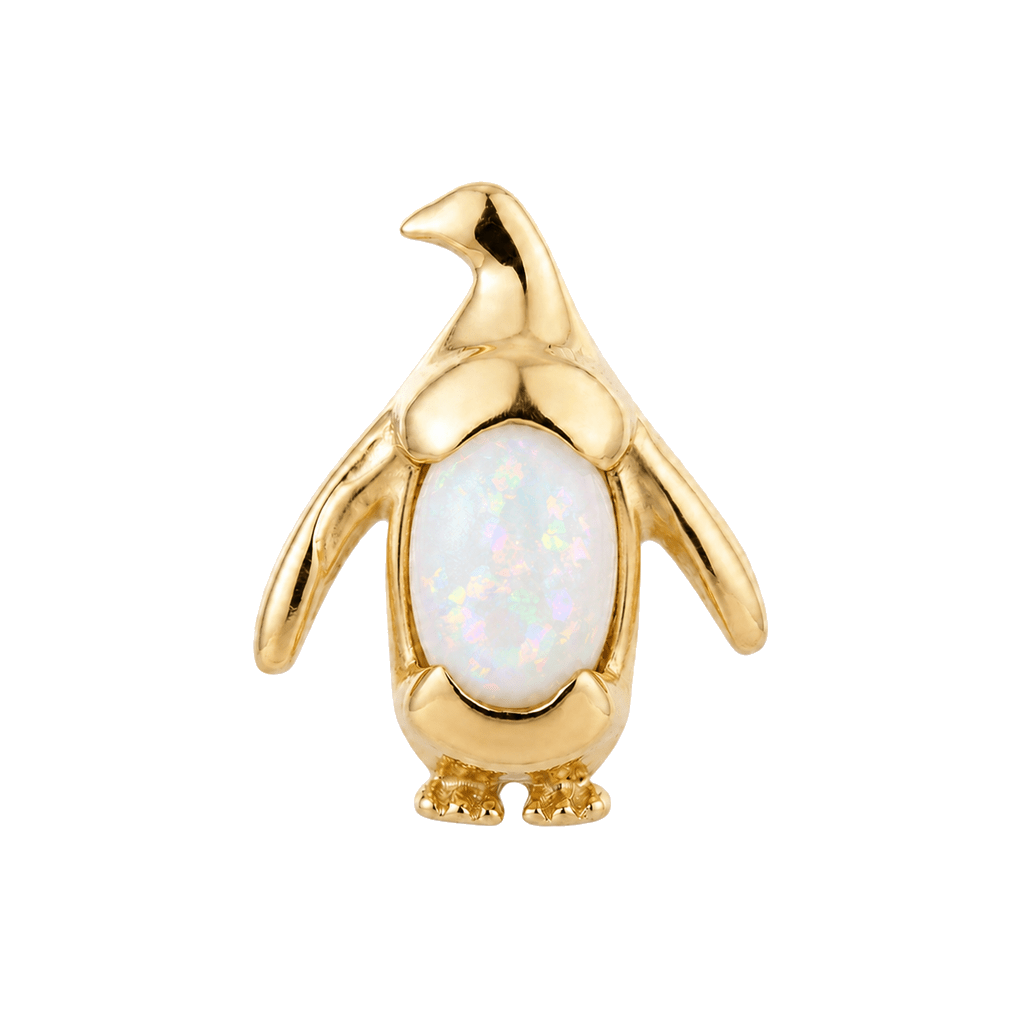 Penguin – 14K Gold Threadless/Threaded End - piercing-zone.com