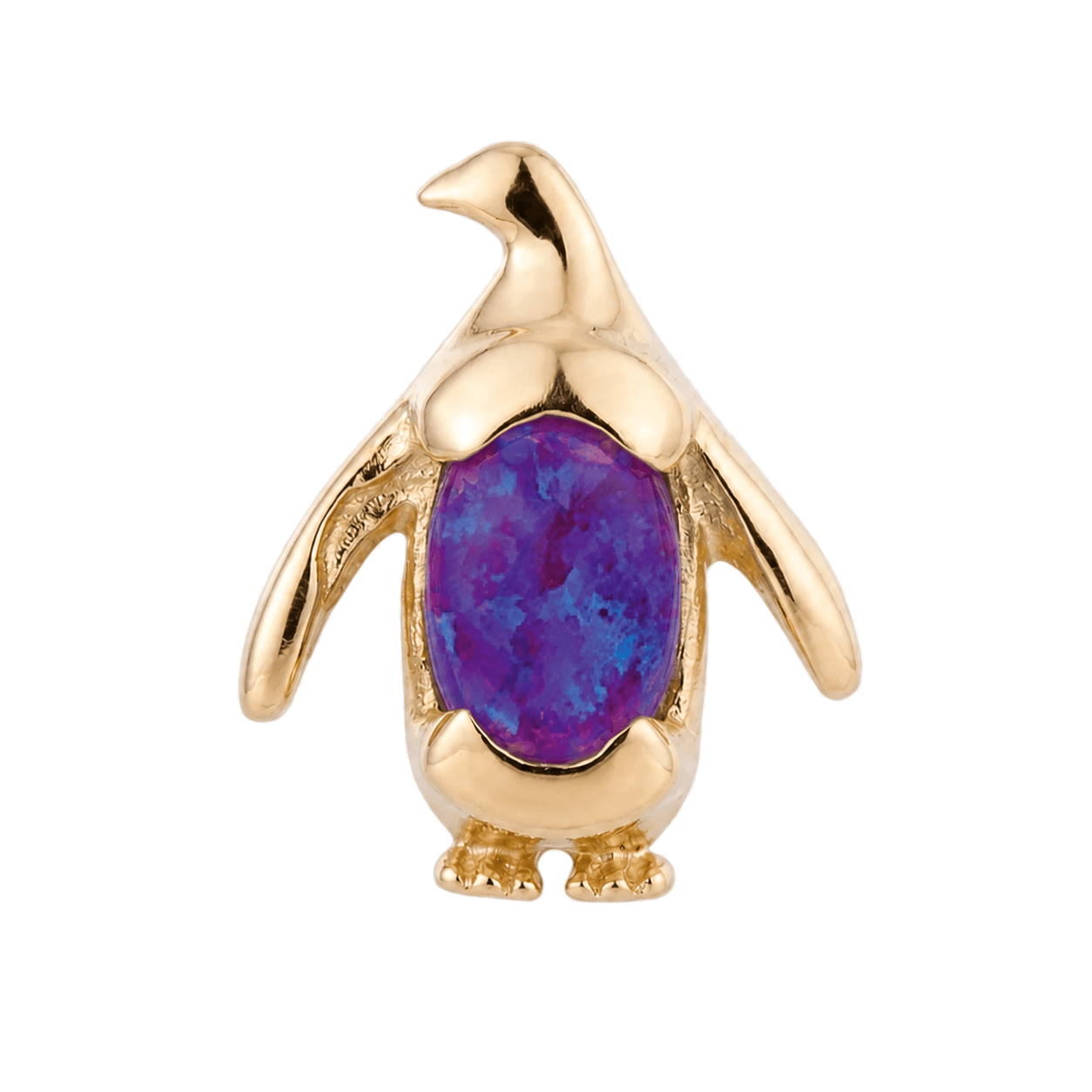 Penguin – 14K Gold Threadless/Threaded End - piercing-zone.com
