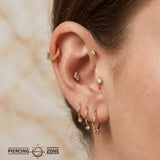 Pentagon Straight Clicker – 14K & 18K Gold - piercing - zone.com