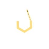 Pentagon Straight Clicker – 14K & 18K Gold - piercing - zone.com
