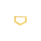 Pentagon Straight Clicker – 14K & 18K Gold - piercing - zone.com