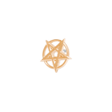 Pentagram Pin - 14K Gold Pentagram Threadless End - piercing - zone.com