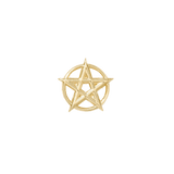 Pentagram Pin - 14K Gold Pentagram Threadless End - piercing - zone.com