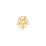 Pentagram Pin - 14K Gold Pentagram Threadless End - piercing - zone.com