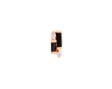 Perspective – Black Spinel & CZ – 14K Gold Threadless End - piercing - zone.com