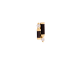 Perspective – Black Spinel & CZ – 14K Gold Threadless End - piercing - zone.com