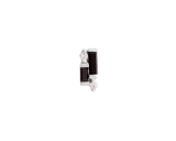 Perspective – Black Spinel & CZ – 14K Gold Threadless End - piercing - zone.com