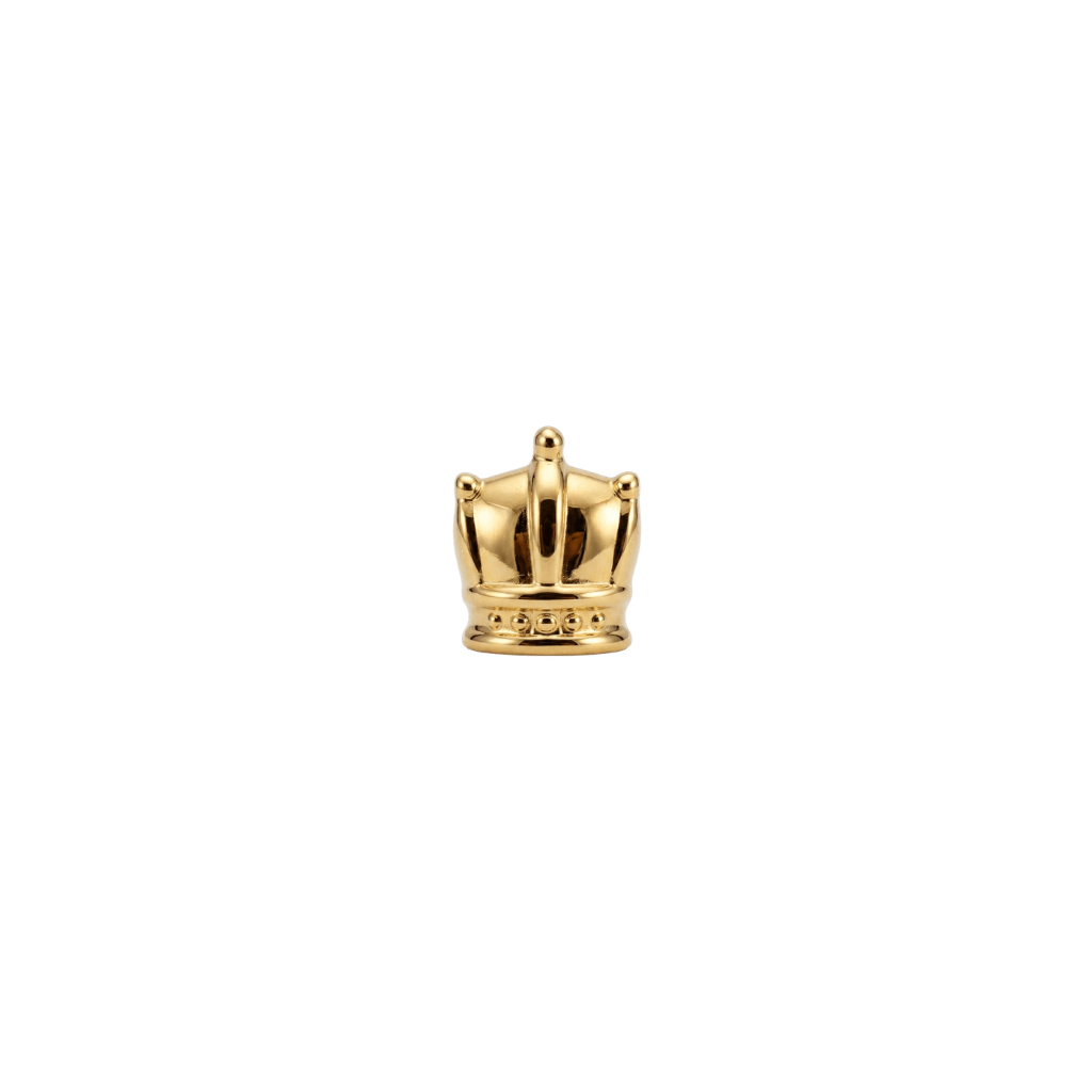Petite Crown - 18K Gold Threadless End - piercing-zone.com