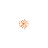 Petite Snowflake – 14K Gold Threadless & Threaded End - piercing - zone.com