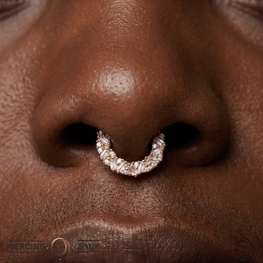 Petty Cash – Swarovski & CZ Pavé – 14K Gold Clicker Ring - piercing - zone.com