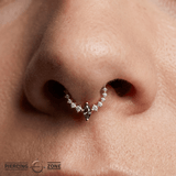 Phantom – Grey Diamond – 14K Gold Clicker Ring - piercing - zone.com