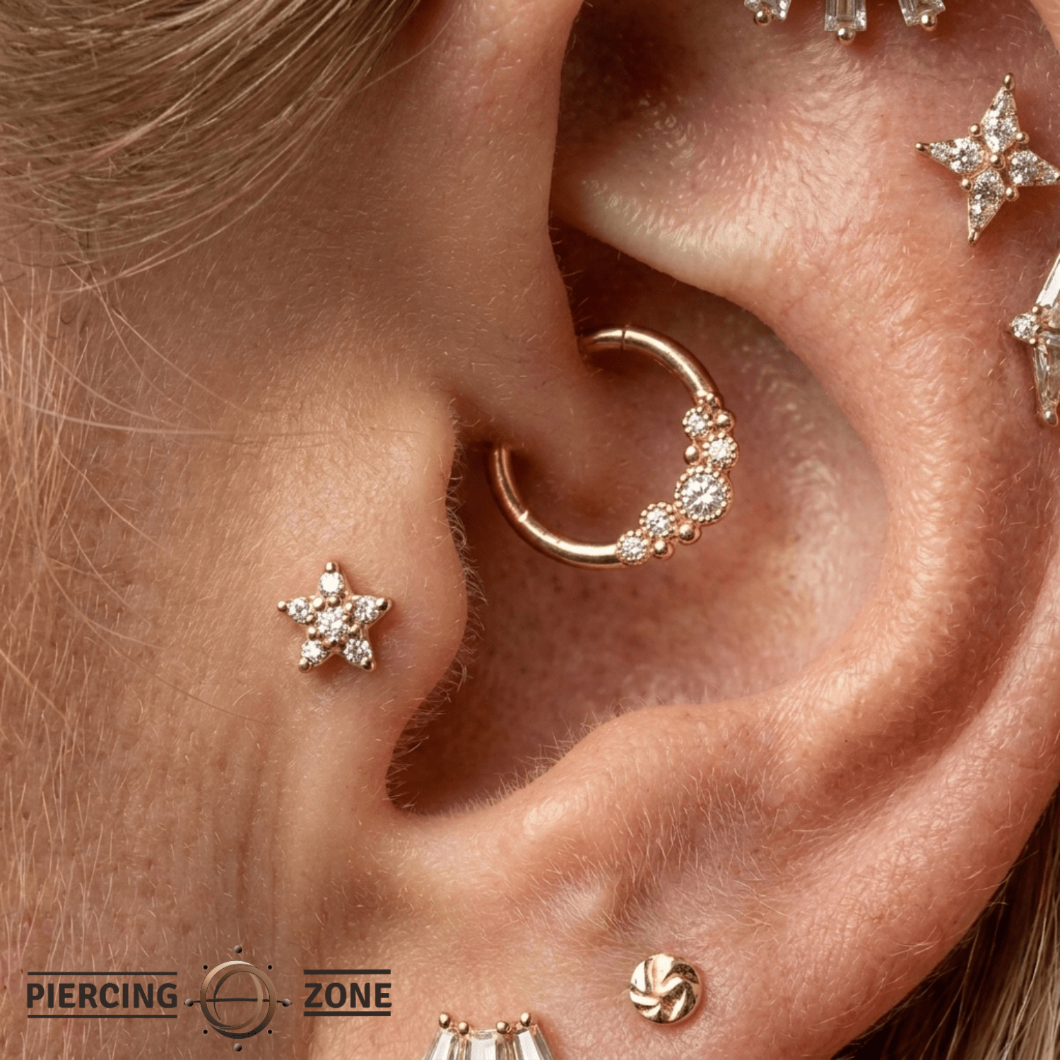 Phosphoros - 18K Gold Gem Threadless/Threaded End - piercing-zone.com