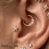 Phosphoros - 18K Gold Gem Threadless/Threaded End - piercing-zone.com