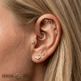 Phosphoros - 18K Gold Gem Threadless/Threaded End - piercing-zone.com
