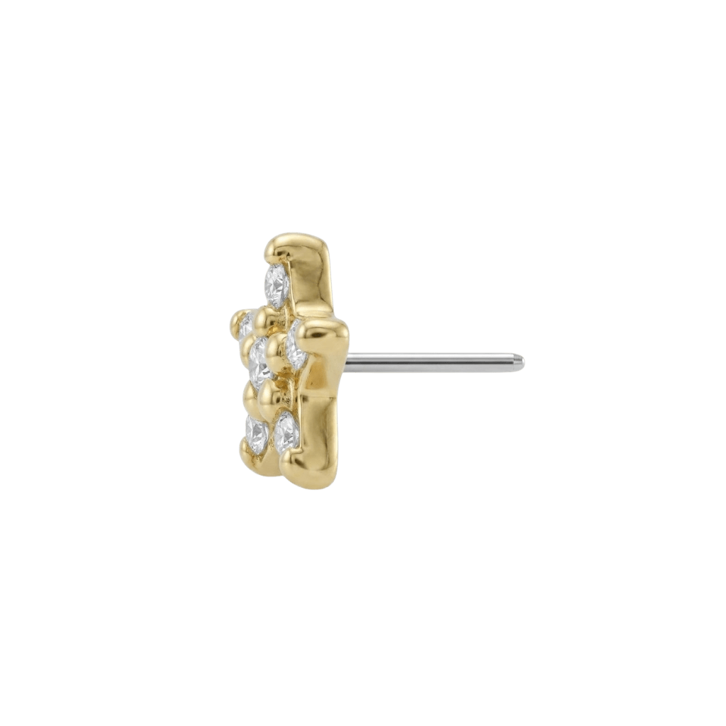 Phosphoros - 18K Gold Gem Threadless/Threaded End - piercing-zone.com