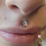 Elicit – 14K Gold CZ Baguette Threadless End