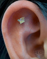 Elicit – 14K Gold Rutilated Quartz & CZ Threadless End