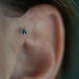 Celestial – 14K Gold London Blue Topaz Threadless End