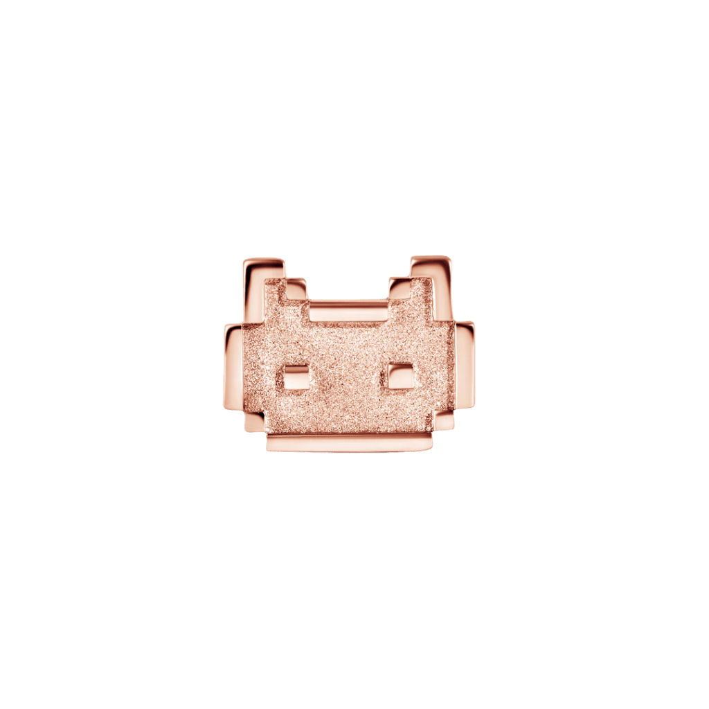 Pixel Cat – 14K Gold Threadless/Threaded End - piercing - zone.com