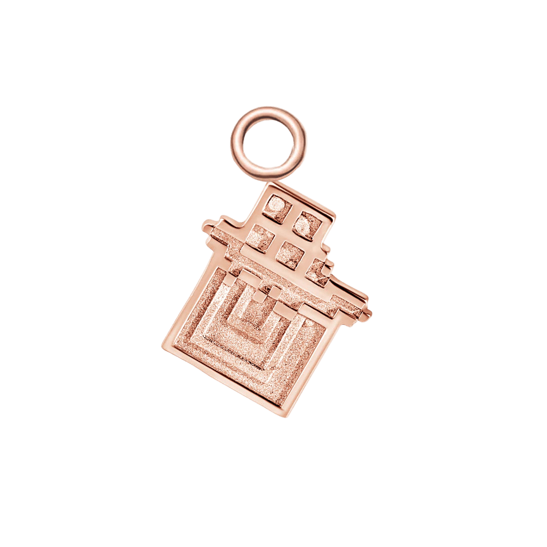 Pixel Chocolate – 14K & 18K Gold Charm - piercing - zone.com