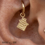 Pixel Chocolate – 14K & 18K Gold Charm - piercing - zone.com