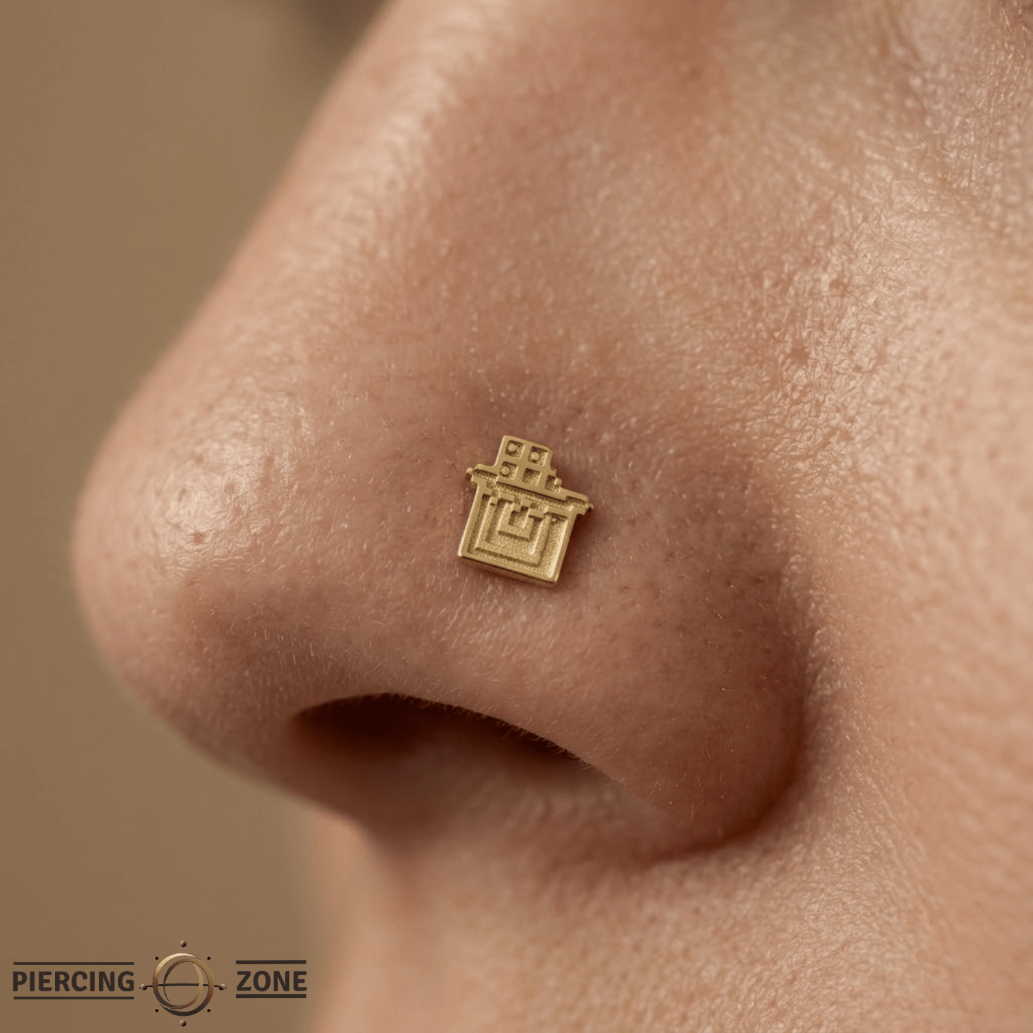 Pixel Chocolate – 14K Gold Threadless/Threaded End - piercing - zone.com
