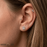 Pixel Chocolate – 14K Gold Threadless/Threaded End - piercing - zone.com