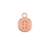 Pixel Coin – 14K & 18K Gold Charm - piercing - zone.com