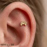 Pixel Controller – 14K Gold Threadless/Threaded End - piercing - zone.com