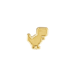 Pixel Dinosaur – 14K Gold Threadless/Threaded End - piercing - zone.com