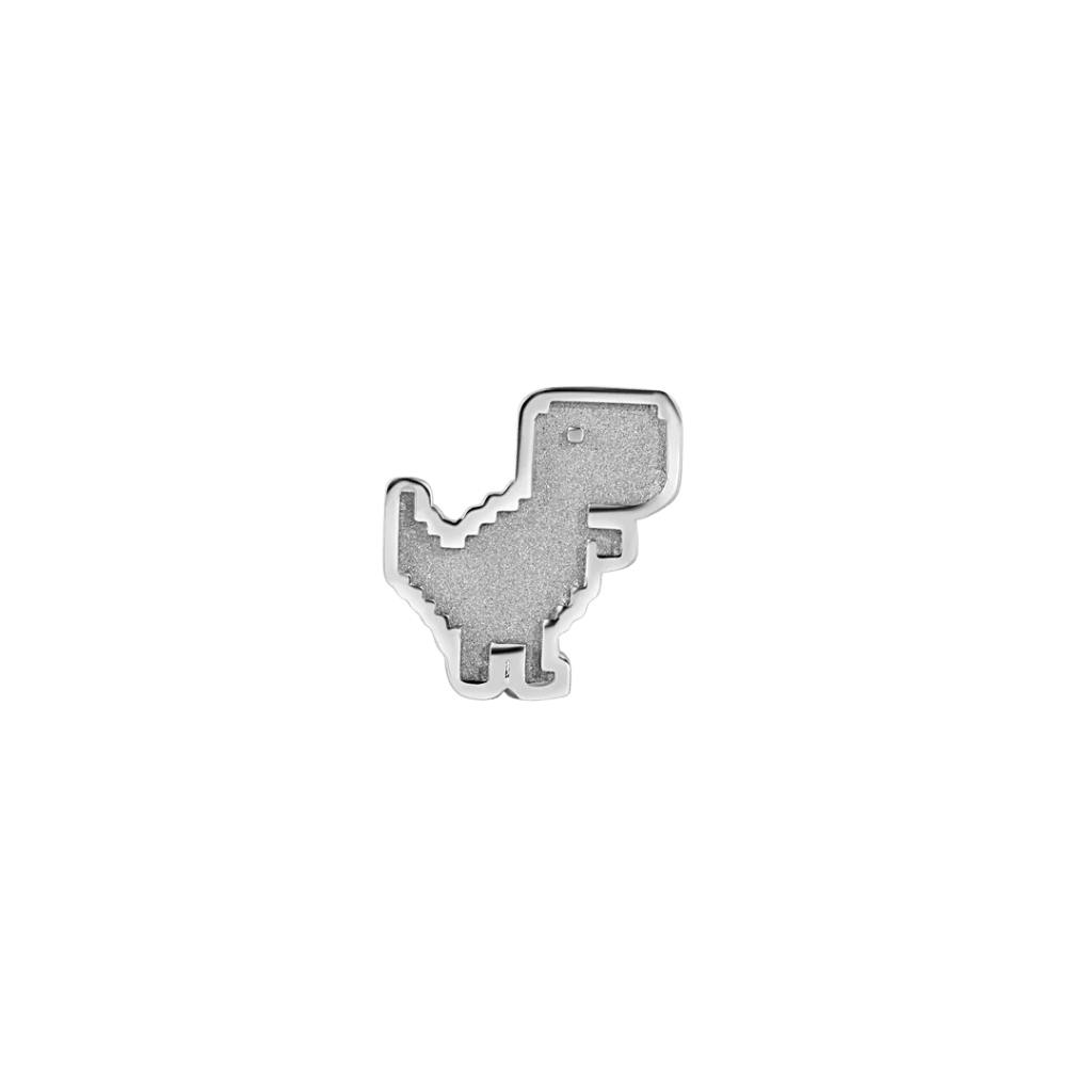 Pixel Dinosaur – 14K Gold Threadless/Threaded End - piercing - zone.com