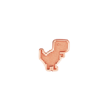 Pixel Dinosaur – 14K Gold Threadless/Threaded End - piercing - zone.com