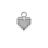 Pixel Heart – 14K & 18K Gold Charm - piercing - zone.com