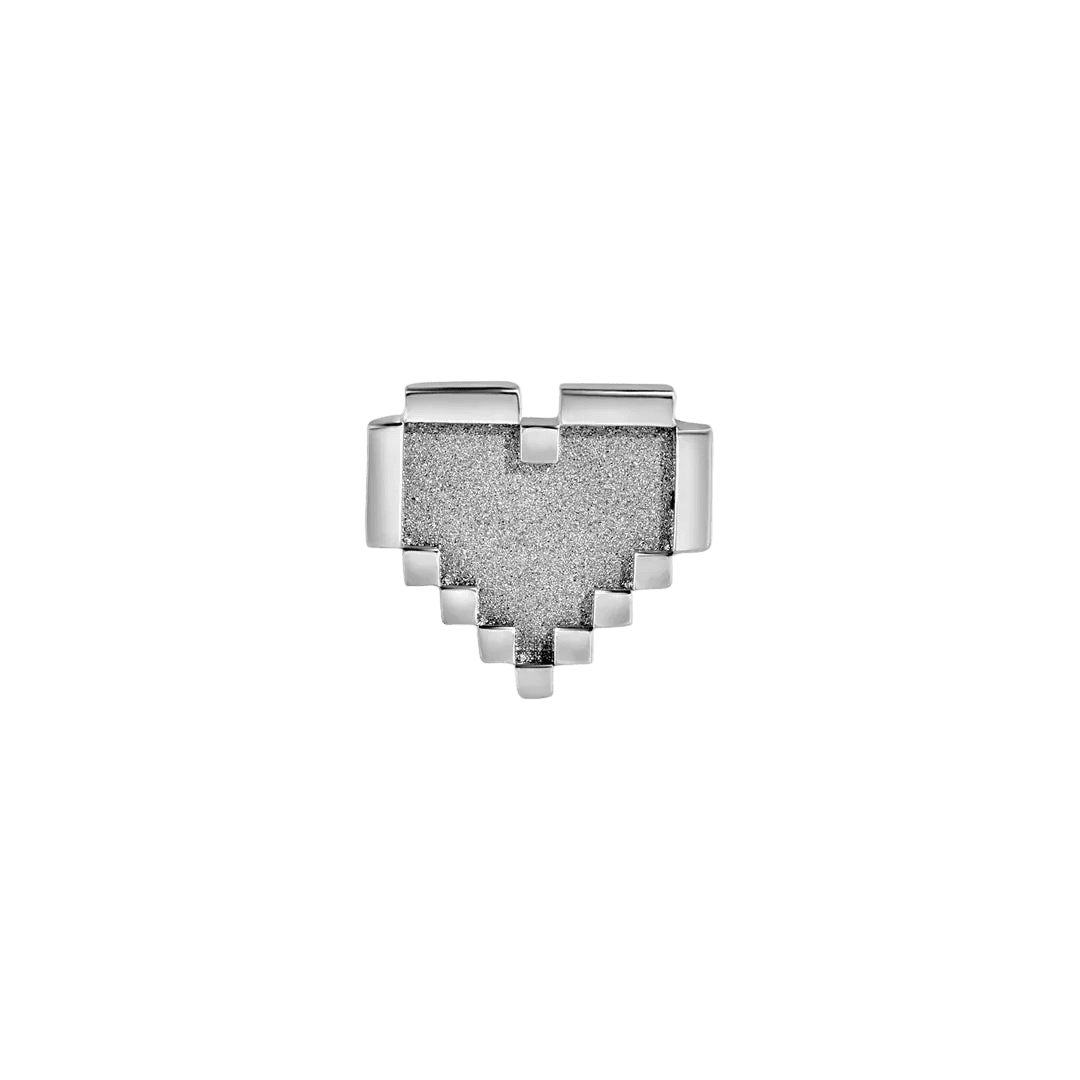Pixel Heart – 14K Gold Threadless/Threaded End - piercing - zone.com