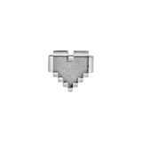 Pixel Heart – 14K Gold Threadless/Threaded End - piercing - zone.com