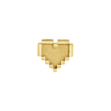 Pixel Heart – 14K Gold Threadless/Threaded End - piercing - zone.com