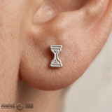 Pixel Hourglass – 14K Gold Threadless/Threaded End - piercing - zone.com