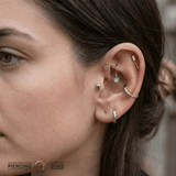 Pixel Middle Finger – 14K & 18K Gold Charm - piercing - zone.com