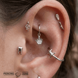 Pixel Middle Finger – 14K & 18K Gold Charm - piercing - zone.com