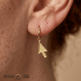 Pixel Mouse Cursor – 14K & 18K Gold Charm - piercing - zone.com
