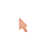 Pixel Mouse Cursor – 14K Gold Threadless/Threaded End - piercing - zone.com