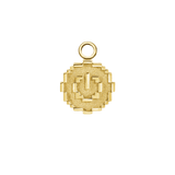 Pixel Power Button – 14K & 18K Gold Charm - piercing - zone.com