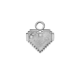 Pixel Shining Heart – 14K & 18K Gold Charm - piercing - zone.com
