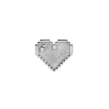 Pixel Shining Heart – 14K Gold Threadless/Threaded End - piercing - zone.com
