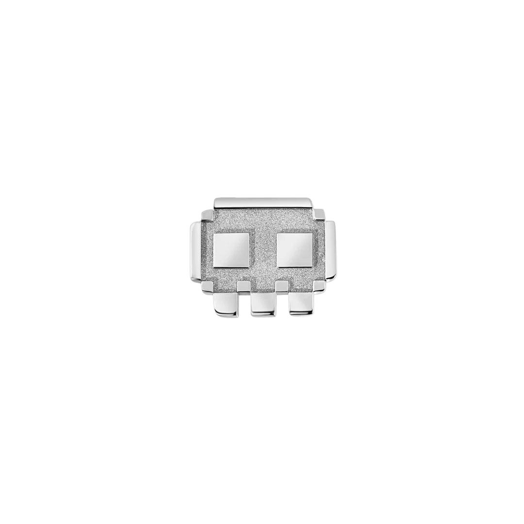 Pixel Skull – 14K Gold Threadless & Threaded End - piercing - zone.com
