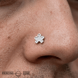 Pixel Star – 14K Gold Threadless/Threaded End - piercing - zone.com