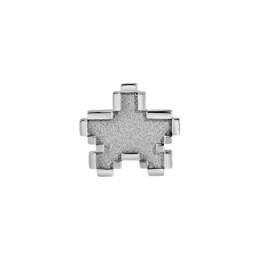 Pixel Star – 14K Gold Threadless/Threaded End - piercing - zone.com