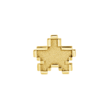 Pixel Star – 14K Gold Threadless/Threaded End - piercing - zone.com