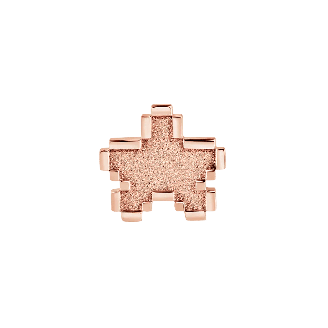 Pixel Star – 14K Gold Threadless/Threaded End - piercing - zone.com